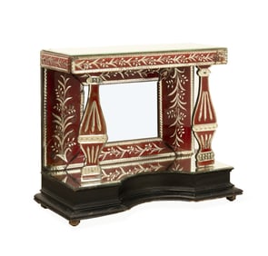 VENETIAN STYLE REVERSE PAINTED PIER TABLE (DAMAGE)