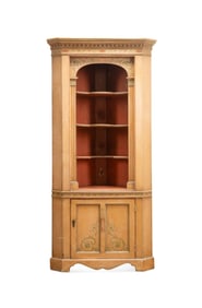 CONTINENTAL DISTRESSED POLYCHROME CORNER CABINET