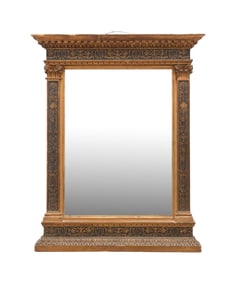 19TH C. ITALIAN GILTWOOD TABERNACLE MIRROR