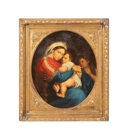 19TH C. 'MADONNA DELLA SEGGIOLA', AFTER RAPHAEL