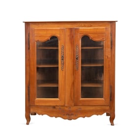 18TH/19TH C. FRENCH PROVINCIAL FRUITWOOOD VITRINE