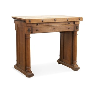 FRENCH 'FERET' MECHANICAL OAK ARCHITECTS DESK