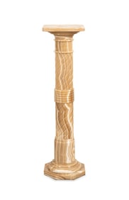 ITALIAN COLUMN-FORM ONYX PEDESTAL