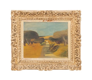 MAURICE SAVIN 1930S FRENCH LANDSCAPE W/ ROAD, OIL