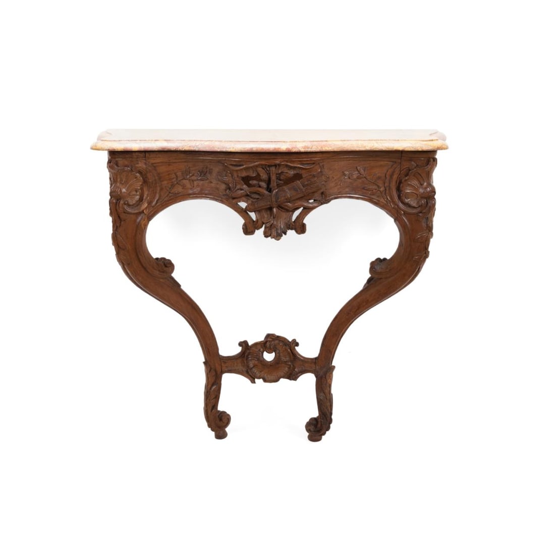 19TH/20TH C. FRENCH WALL MOUNTED WALNUT CONSOLE (1 of 6)