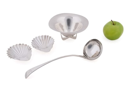 ENGLISH & MEXICAN, FOUR STERLING TABLE ARTICLES