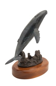 RANDY PUCKETT, 1986 'SINGER' WHALE BRONZE