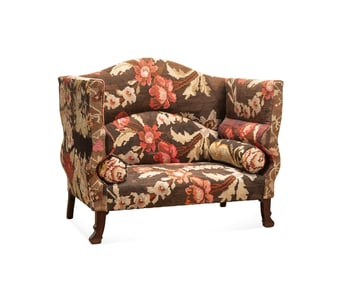 GEORGE SMITH KILIM UPHOLSTERED SETTEE