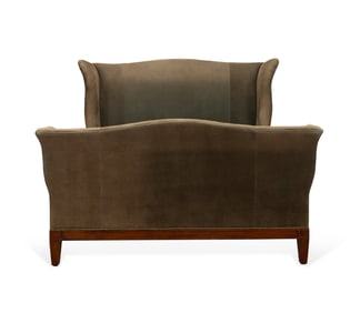 RALPH LAUREN 'BRITTANY' SUEDE QUEEN BED FRAME