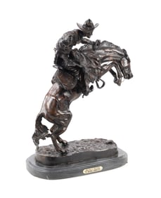 'BRONCO BUSTER' BRONZE SCULPTURE, AFTER REMINGTON