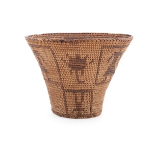 NATIVE AMERICAN PIMA COILED FIGURAL MOTIF BASKET