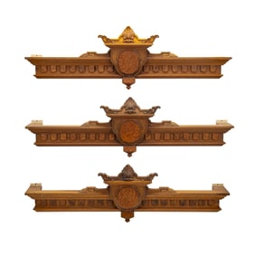 THREE RENAISSANCE REVIVAL VALANCES, 19TH C.