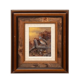 TED BLAYLOCK, LANDSCAPE WITH QUAIL, A/B 1986
