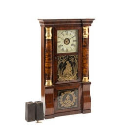 SETH THOMAS ROSEWOOD VENEERED SHELF CLOCK