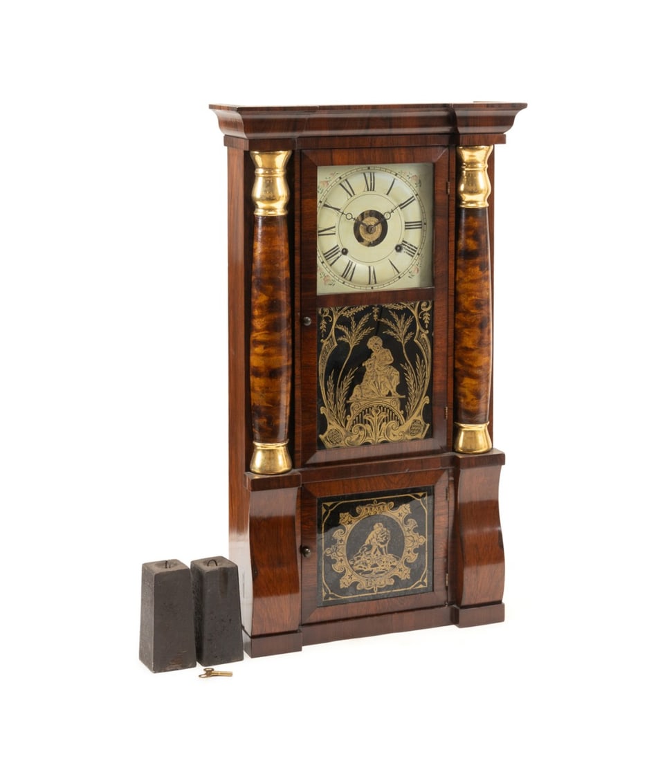 SETH THOMAS ROSEWOOD VENEERED SHELF CLOCK (1 of 10)
