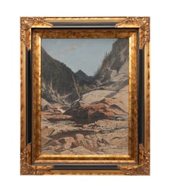 WILLIAM H. WEISMAN, ROCKY MOUNTAIN LANDSCAPE, OIL