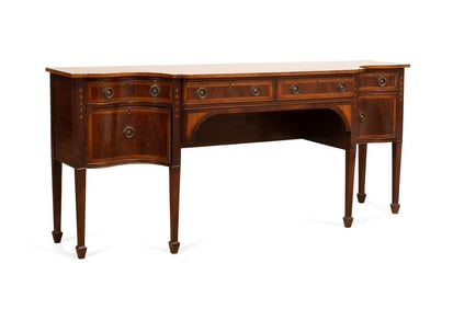 HEPPLEWHITE STYLE MAHOGANY INLAID SIDEBOARD
