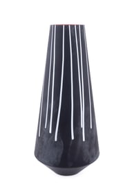 VENINI BLACK MURANO INCAMICIATO VASE, 2010