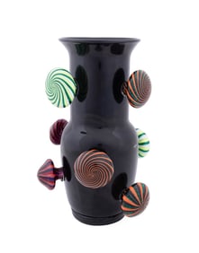 ALBERTO BIAGETTI FOR VENINI 'OPALINO FIORITO' VASE