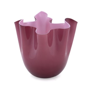 VENINI 'FAZZOLETTO' GLASS HANDKERCHIEF VASE, 2011