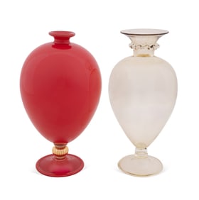 VITTORIO ZECCHIN FOR VENINI, THREE LTD. ED. VASES