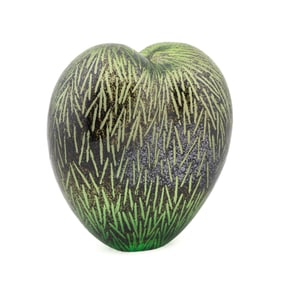 TOOTS ZYNSKY MURANO GLASS HEART VASE, 1992