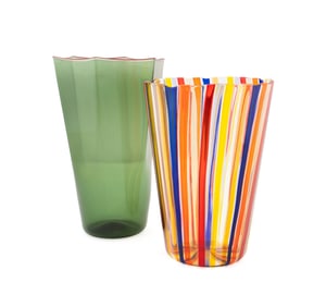 VENINI, TWO MURANO VASES INCLUDING GIO PONTI