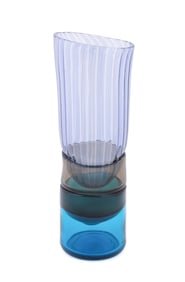VENINI MURANO ARCHIVE FLUTED GLASS VASE