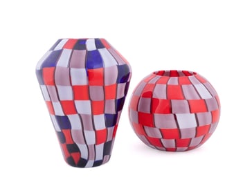VERSACE FOR VENINI, TWO LIMITED EDITION VASES