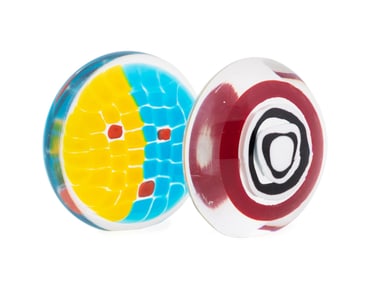VERSACE FOR VENINI, TWO PAPERWEIGHTS, 1988
