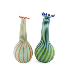 ANNETTE MEECH FOR DIOR, TWO MURANO STYLE VASES