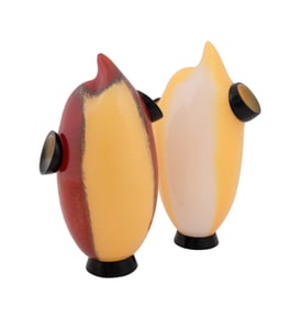 R. CADDEO FOR BAROVIER & TOSO, TWO 'CHANDRA' VASES