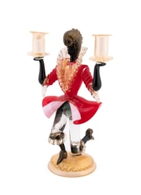 BAROVIER & TOSO STYLE BLACKAMOOR CANDELABRA,