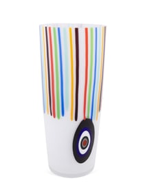 CARLO MORETTI MURANO EVIL EYE GLASS VASE, 1997