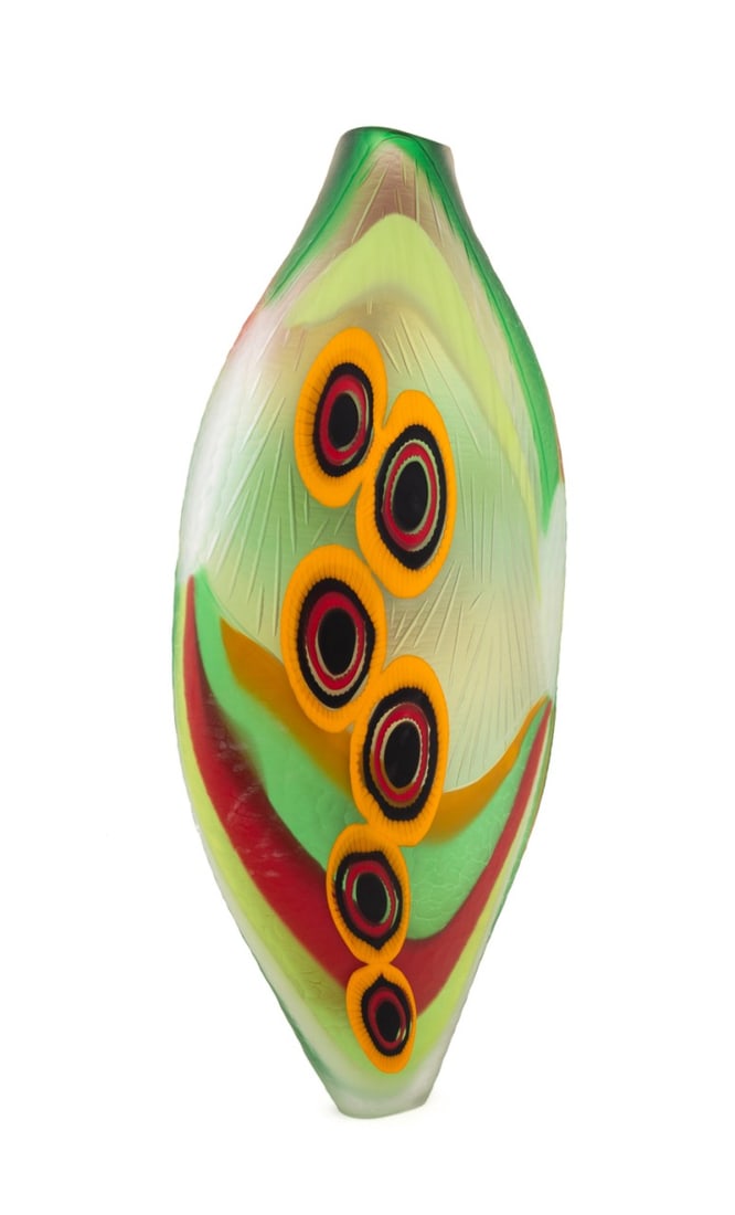 MATTIA & MARCO SALVADORE SUNFLOWERS GREEN VASE (1 of 7)