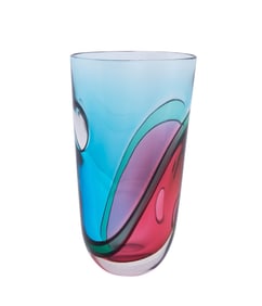 ARCHIMEDE SEGUSO 'CARNEVALE' GLASS VASE
