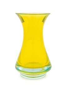 SEGUSO VIRO YELLOW AND AQUAMARINE SOMMERSO VASE