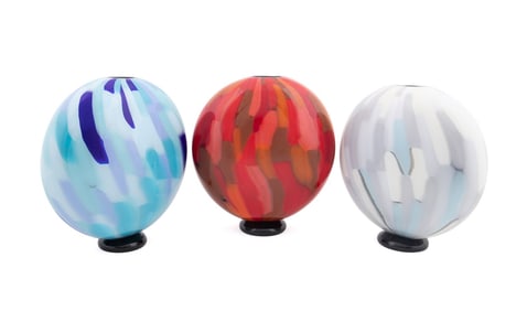 SEGUSO VIRO, THREE ELEMENTI SERIES MURANO VASES