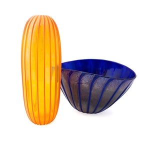SEGUSO VIRO, NUANCE SERIES BOWL AND VASE