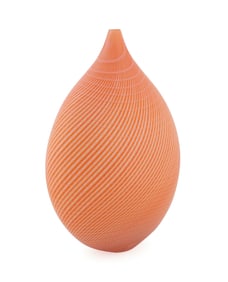 ALBERTO DONA ORANGE & WHITE LATTICINO VASE, 2001