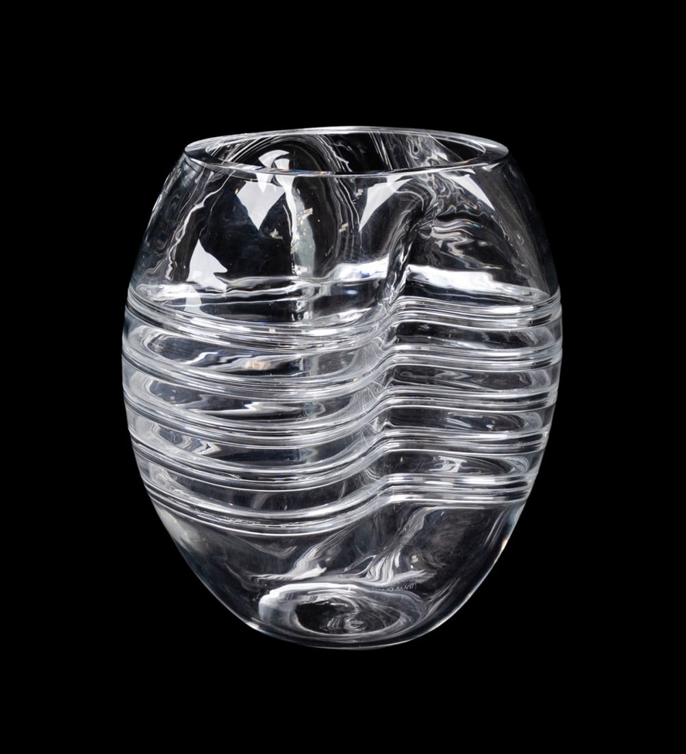 ALFREDO BARBINI FOR OGGETTI 'RIBCAGE' GLASS VASE (1 of 7)