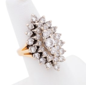 DIAMOND 14K WG COCKTAIL RING