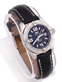 BREITLING 'COCKPIT LADY' SS WATCH W/ CASE, A71356