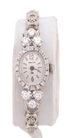 HAMILTON DIAMOND & MOTHER-OF-PEARL WRISTWATCH