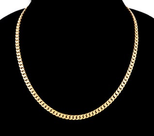14K YELLOW GOLD CUBAN LINK NECKLACE