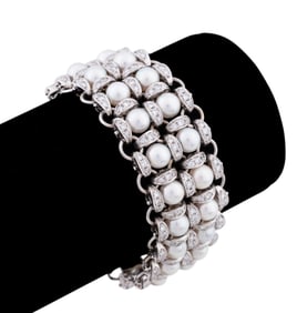 PEARL & DIAMOND 18K BRACELET
