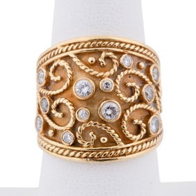 DIAMOND 18K YELLOW GOLD RING