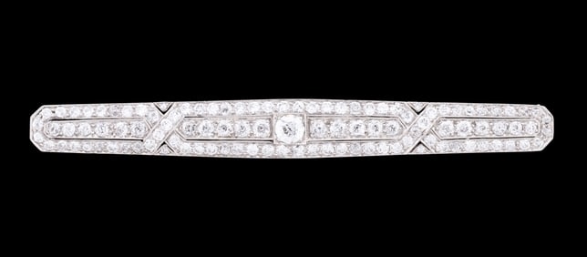 KIRK DIAMOND PLATINUM BAR PIN