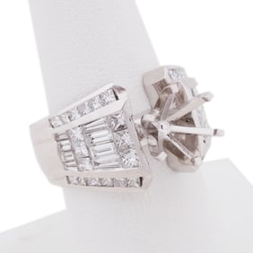 DIAMOND SEMI-MOUNT 18K RING