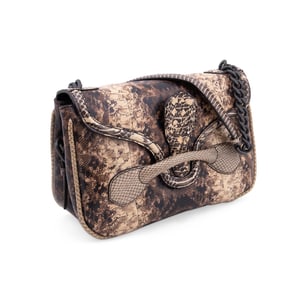 BOTTEGA VENETA ELAPHE SNAKE SKIN RIALTO BAG